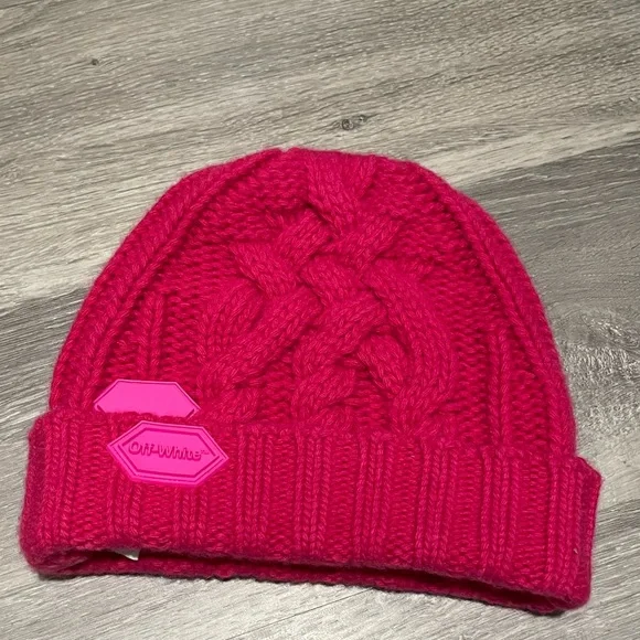 Off-White | Accessories | Offwhite Pink Knitted Hat | Poshmark display picture 3